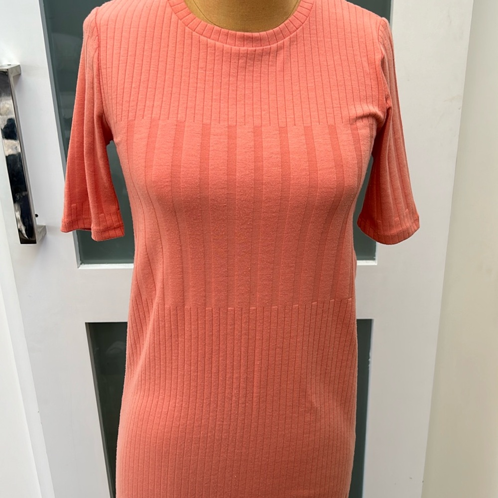 Zara Knit Dress in pretty Apricot color